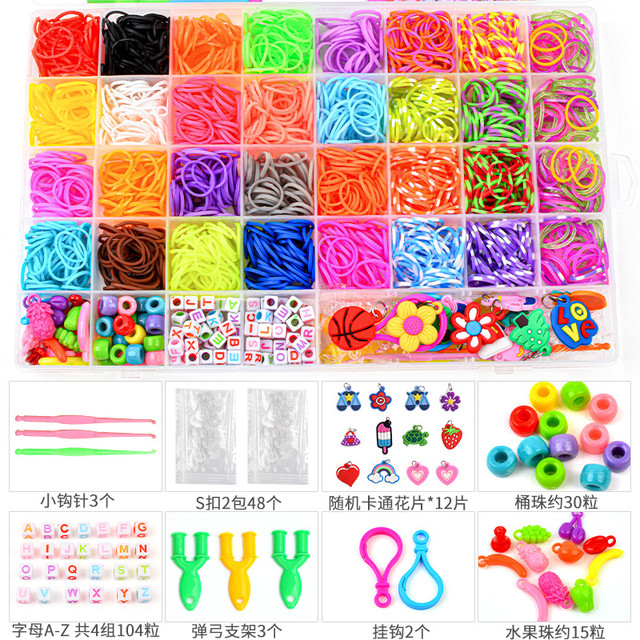 Rubber Band Bracelet Kit Loom Bracelet Making Kit For Kids Rubber Bands  Loom Set Rubber Bands For Bracelet Making Kit - AliExpress